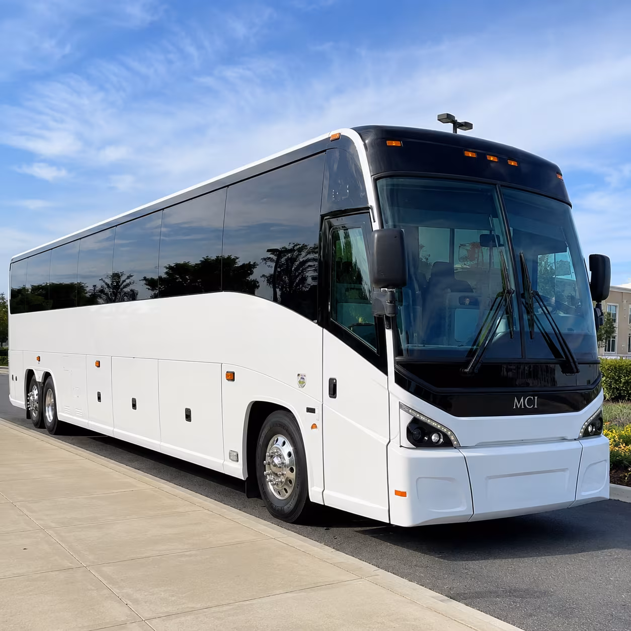 lewisville charter bus rental exterior